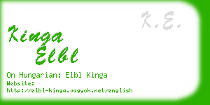kinga elbl business card